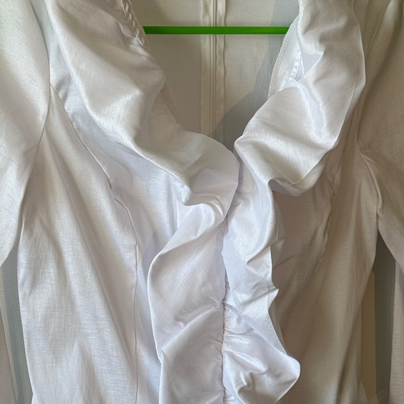 White Ruffled Blouse - Picture 6 of 7
